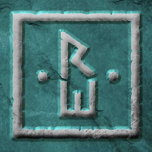 The Rune Marked logo in grey on a green background.